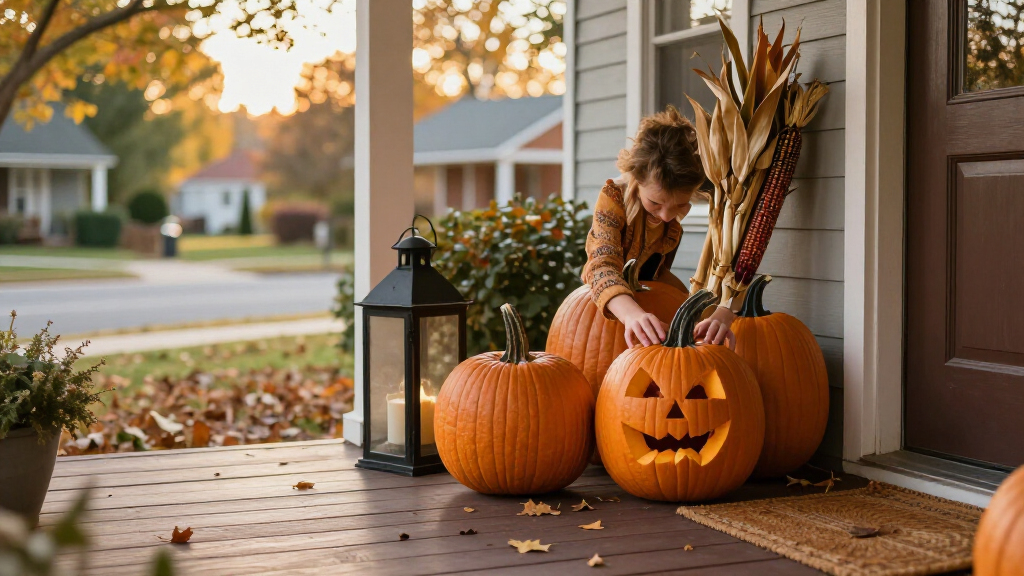 Halloween porch decorations