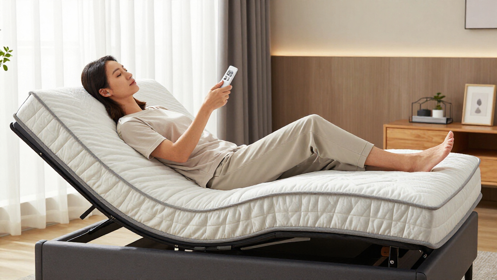 queen adjustable bed base with massage
