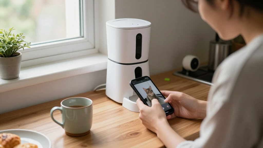 automatic cat feeder with camera