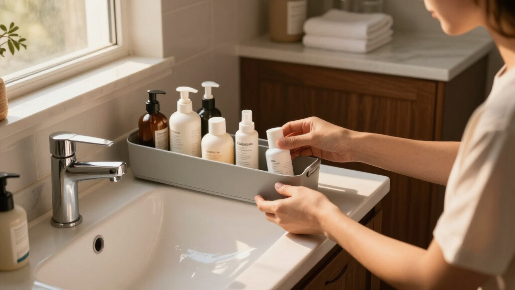 thebathroom under sink products for clutter control