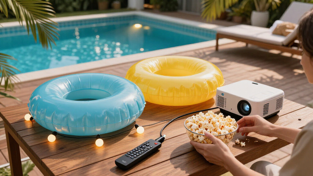 poolside movie night accessory kits