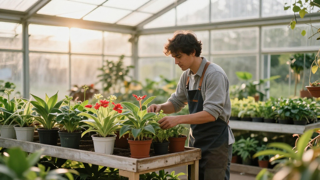 multi-tier greenhouse shelving