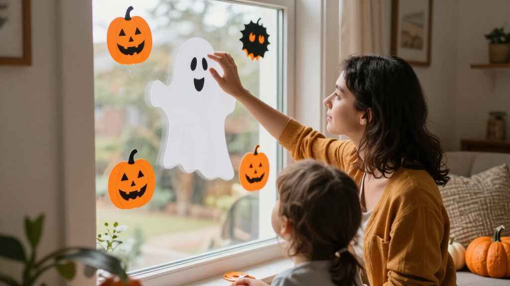 Halloween window clings