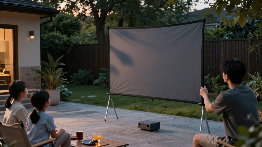 portable projector screen with stand under 700