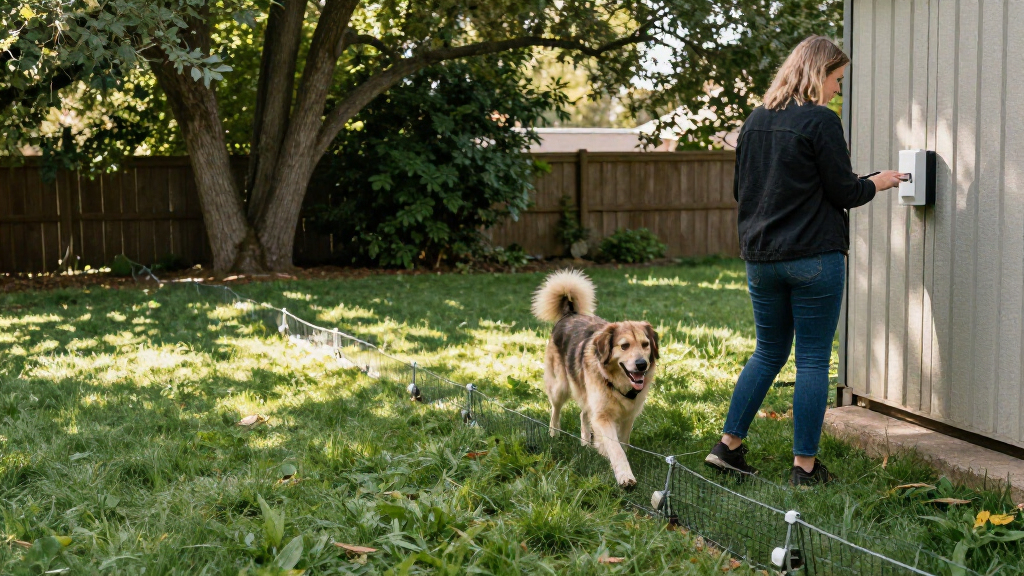 in ground dog fence for large yards