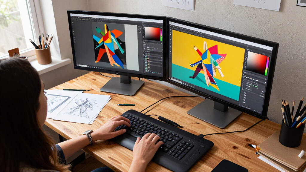 dual monitor setups for creatives monitor pair bundles