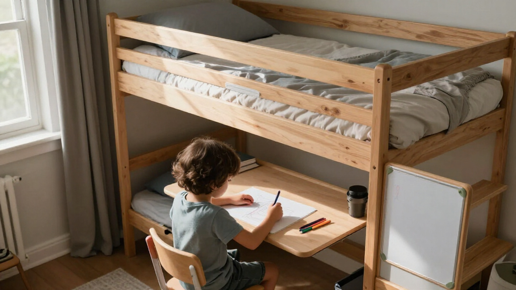 best kids loft beds with pull out desk