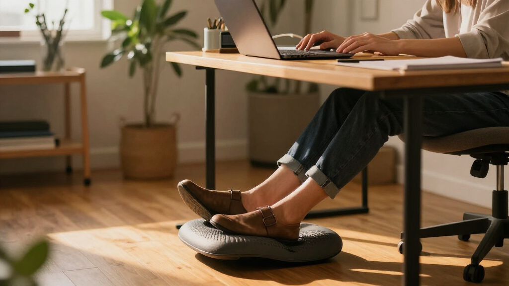 ergonomic footrests for desk workers
