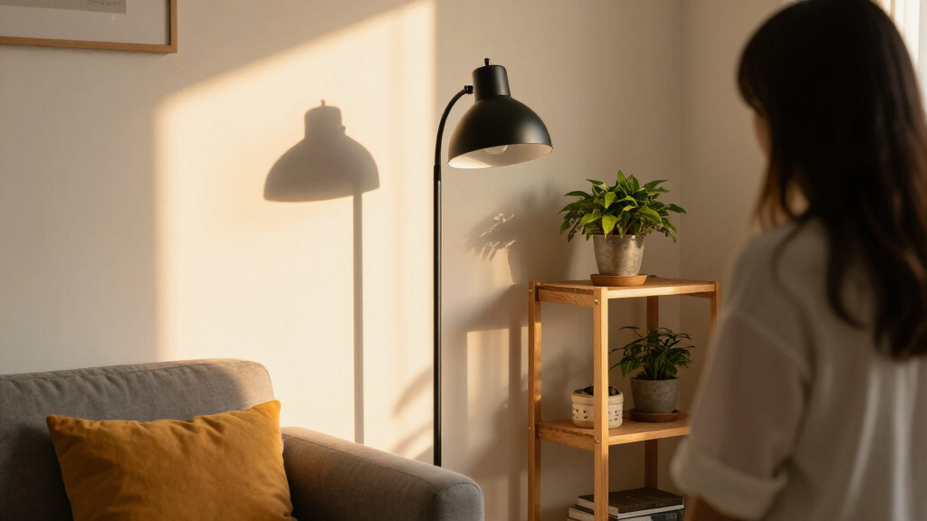 best floor lamps with shelves for small spaces