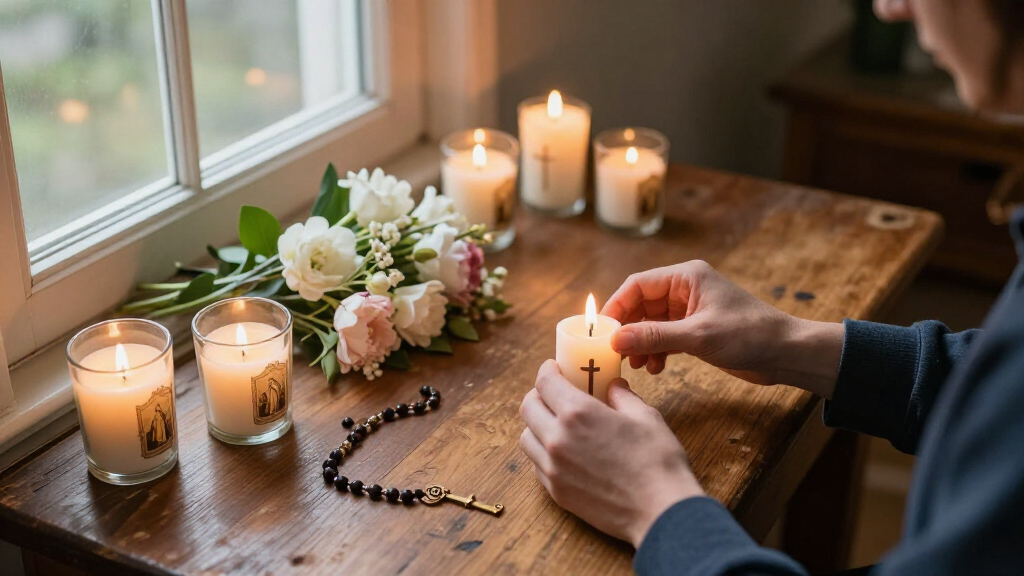 Christian prayer candles