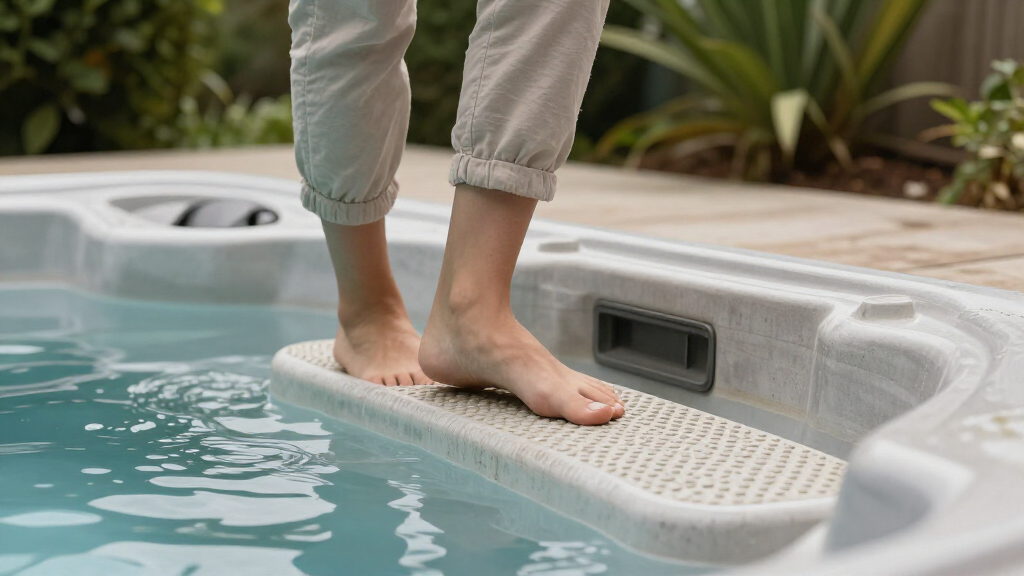 best portable spa steps anti slip