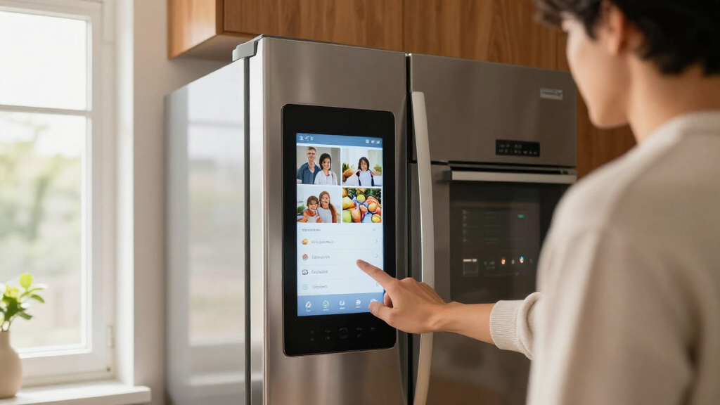 smart refrigerator with touchscreen