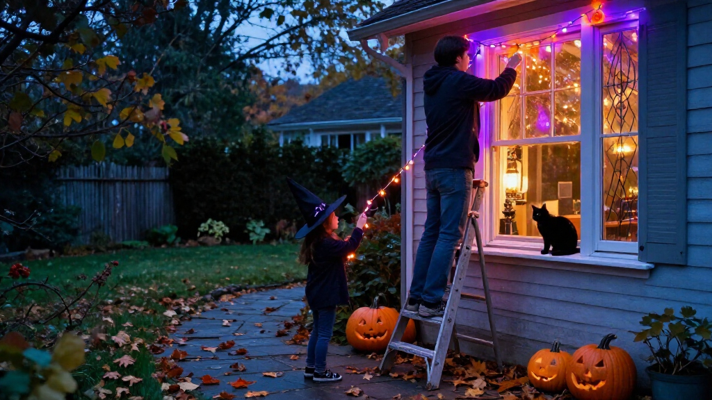 outdoor Halloween window decorations