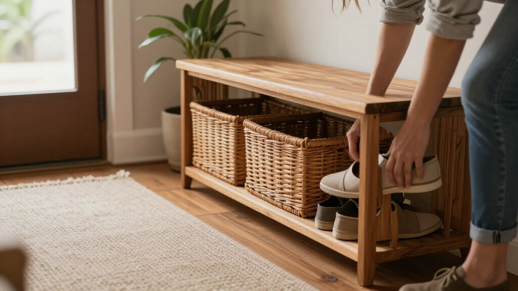 best entryway benches with shoe storage