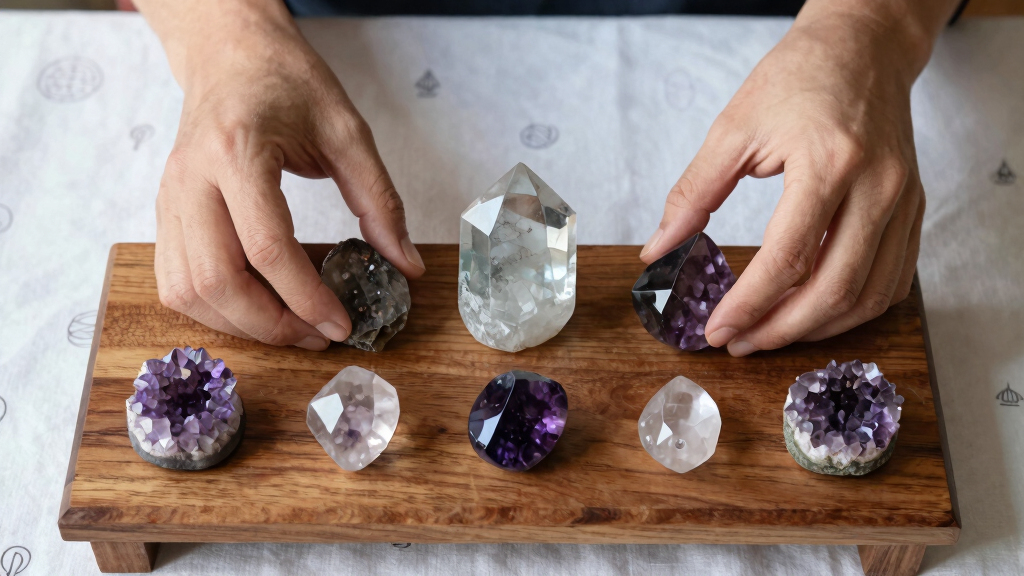 crystal healing meditation accessories