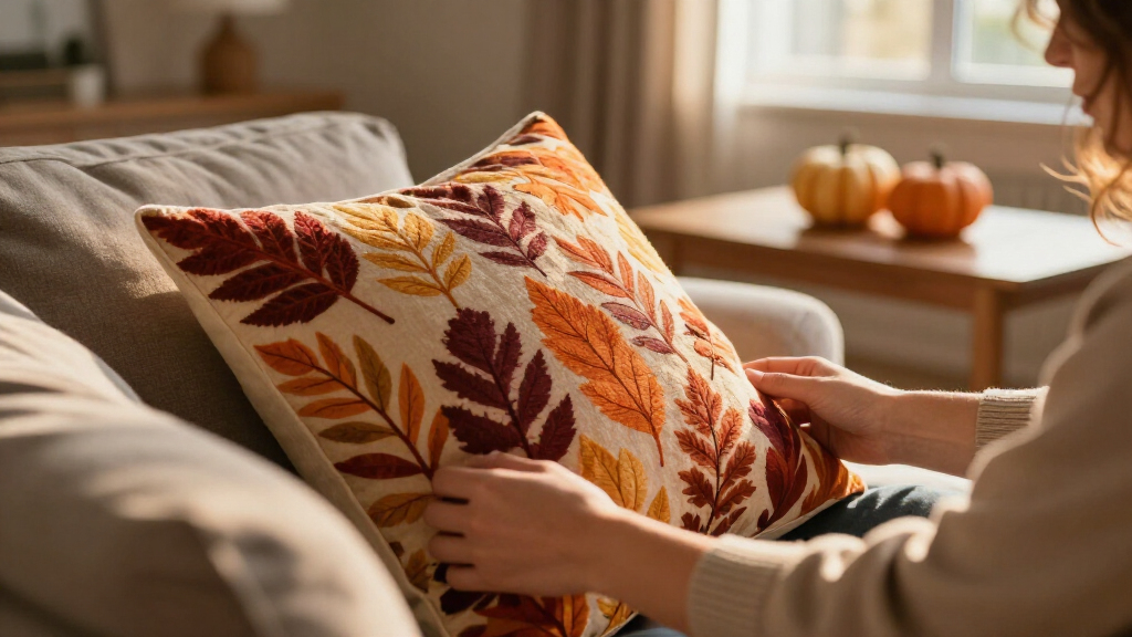 fall-themed throw pillow covers