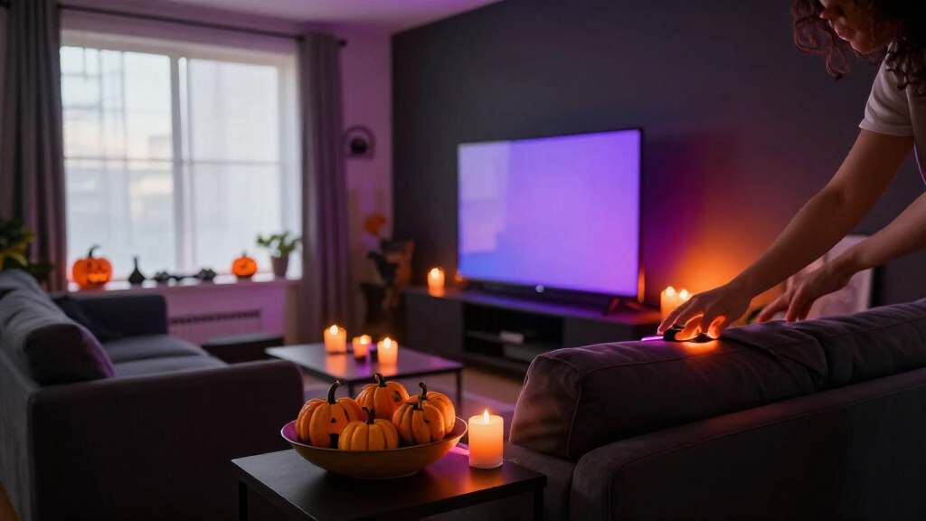 halloween media room lighting