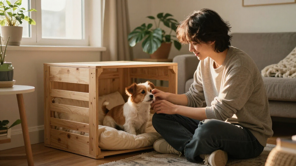 best corner dog crate furniture