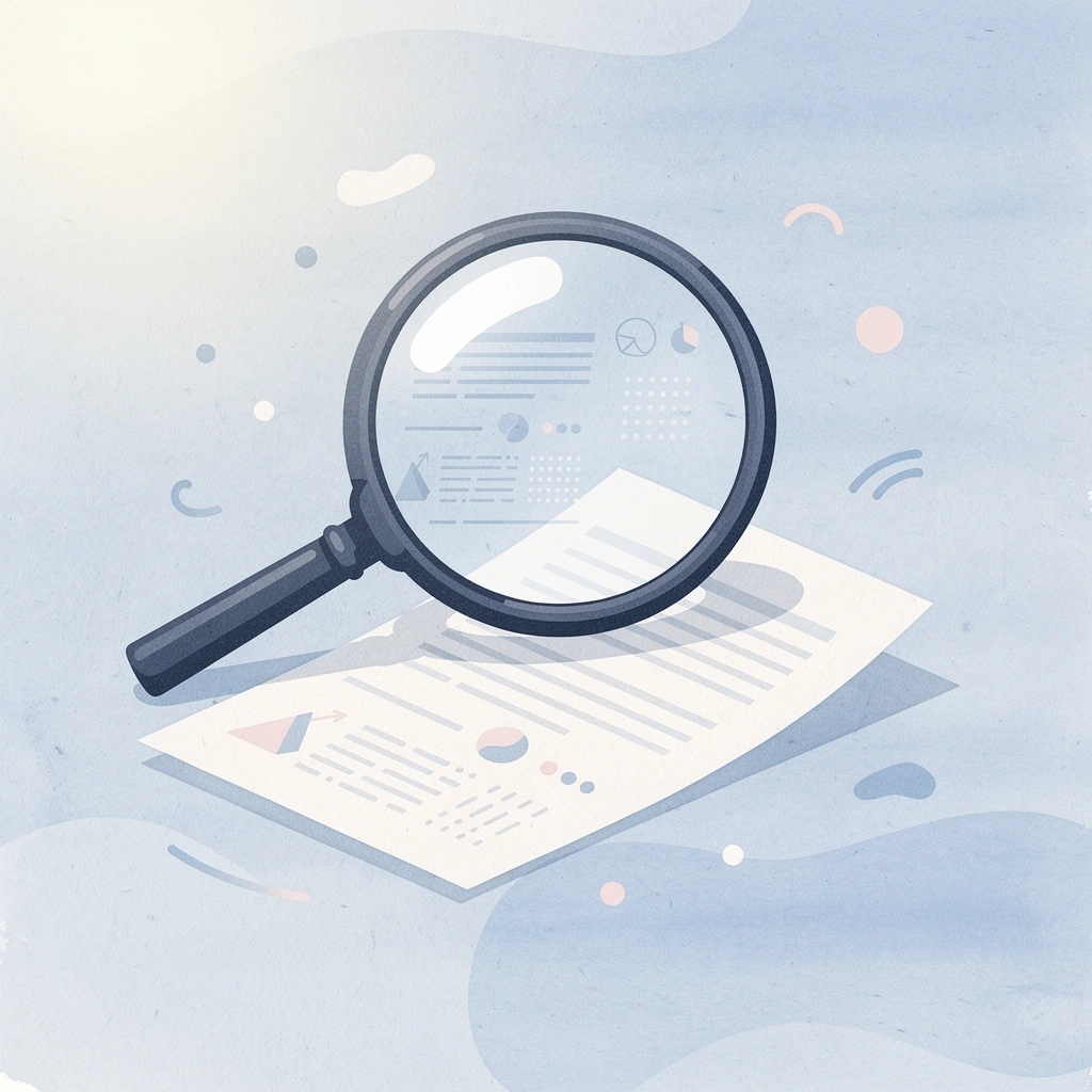 Scene of a magnifying glass examining a metric, revealing hidden costs beneath