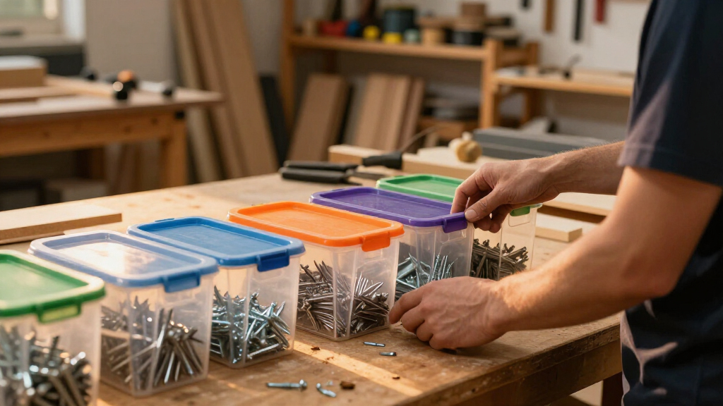 woodworking storage organization bins