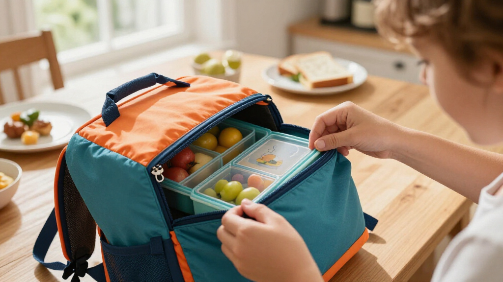 kids backpack with lunch box