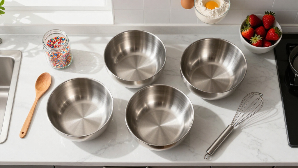 premium stainless steel mixing bowls set