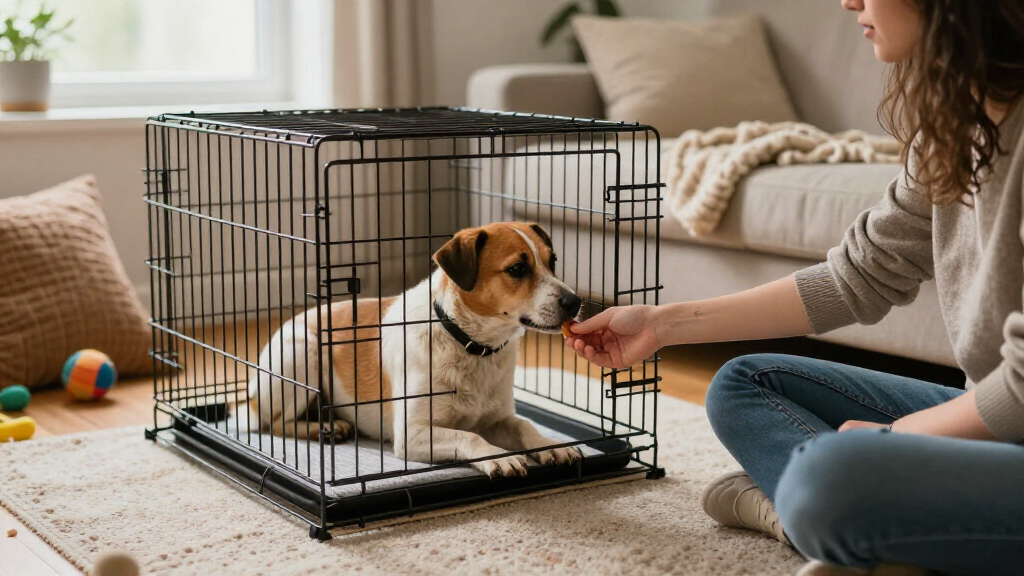 dog crate for nervous rescue dog