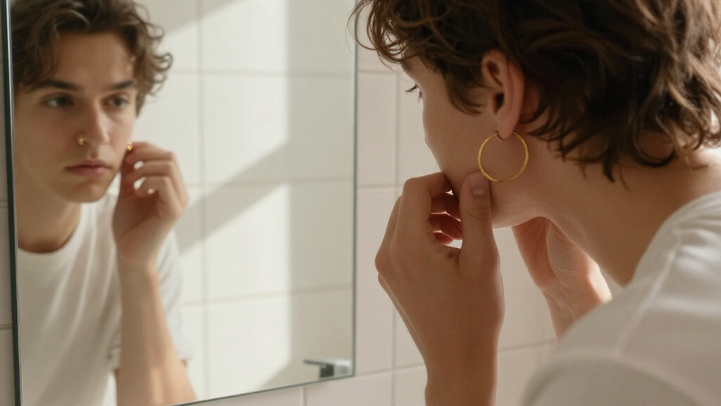 gold hoop nose rings