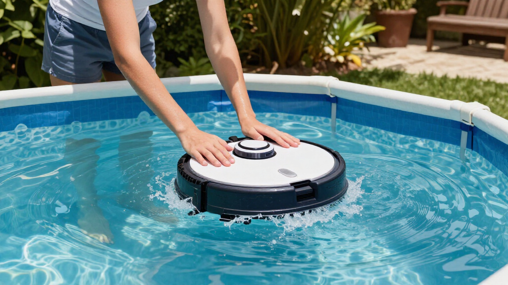pool vacuum robot above ground