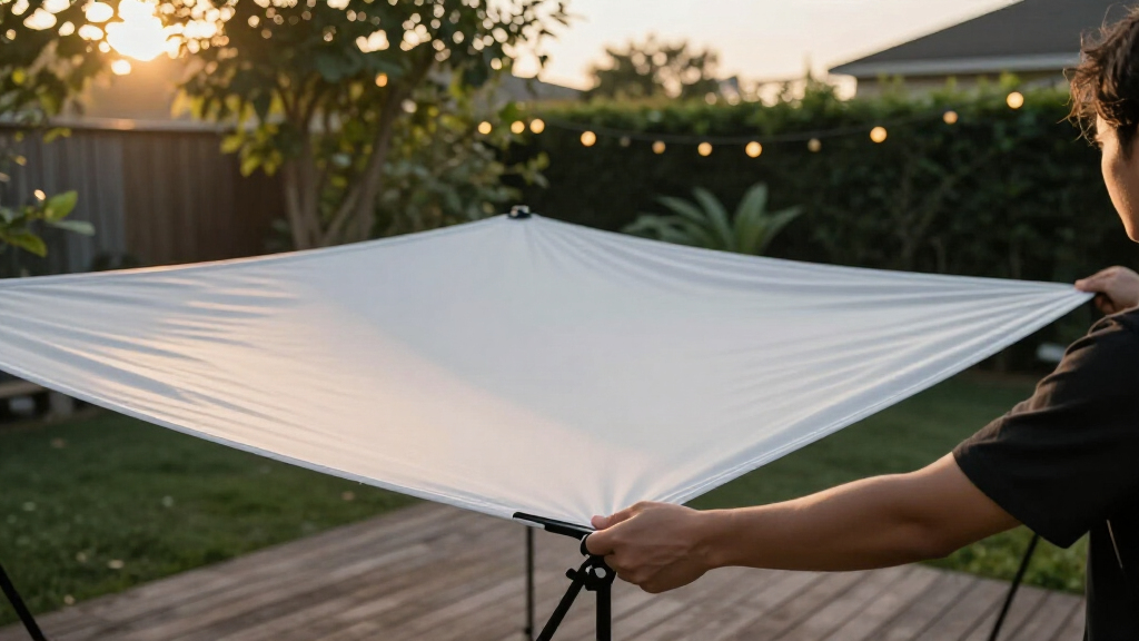 outdoor projector screens wrinklefree