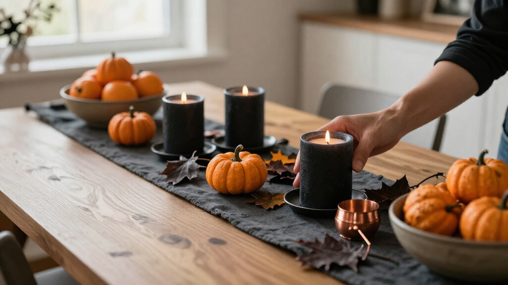 Halloween candle centerpieces