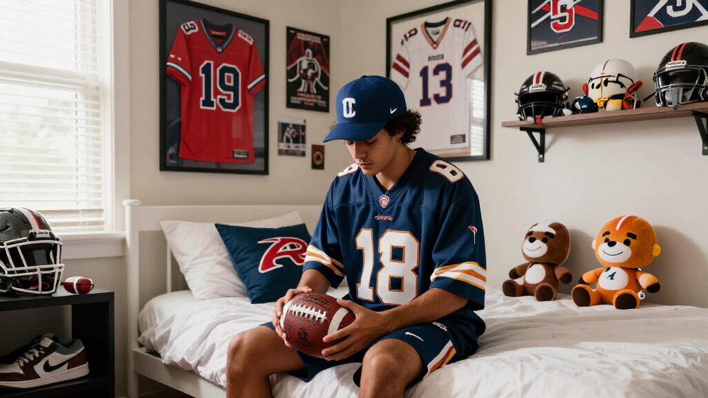 sports fan dorm room decor