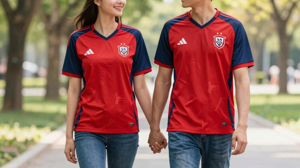 couples matching soccer jerseys