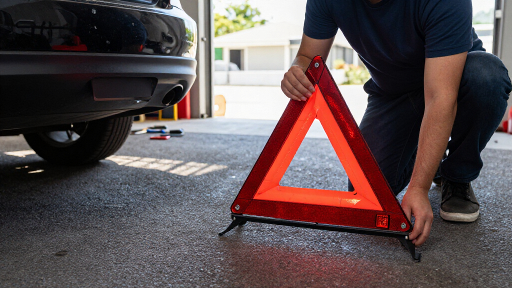 led emergency triangle with strobe