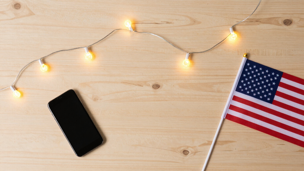 patriotic LED string lights