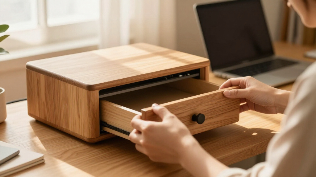 printer stand with locking drawers