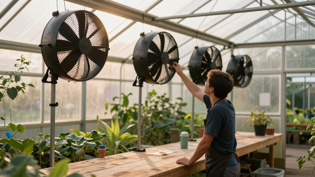 climate control greenhouse fans