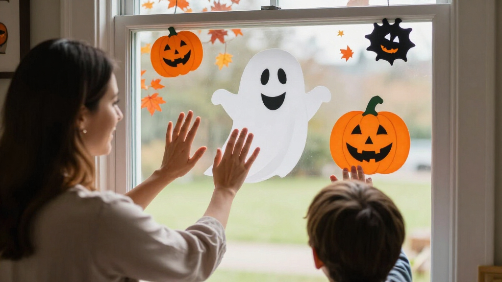 Halloween window clings