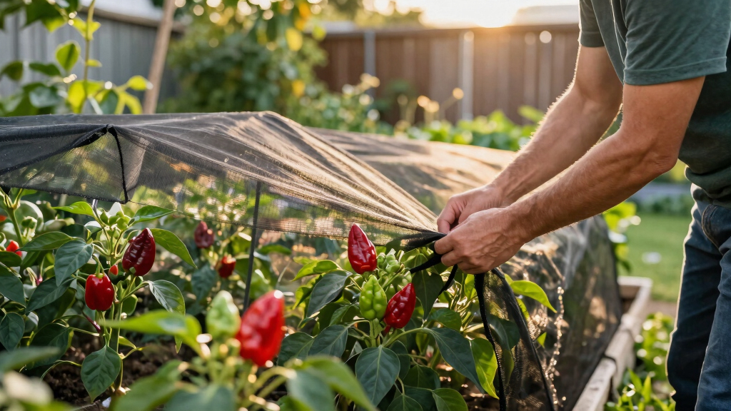 best mesh plant covers for sun scald on peppers