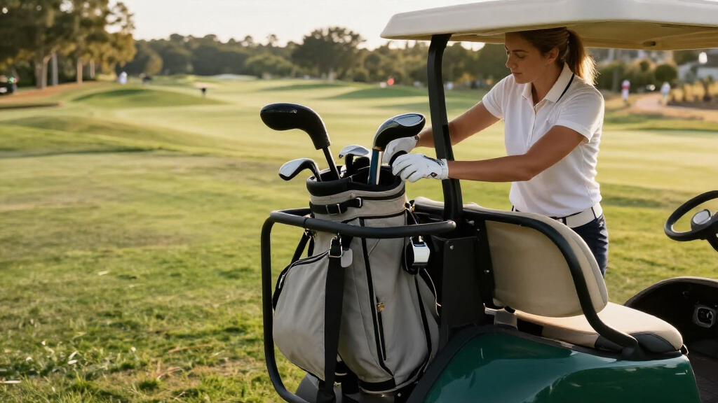 golf cart golf bag holders