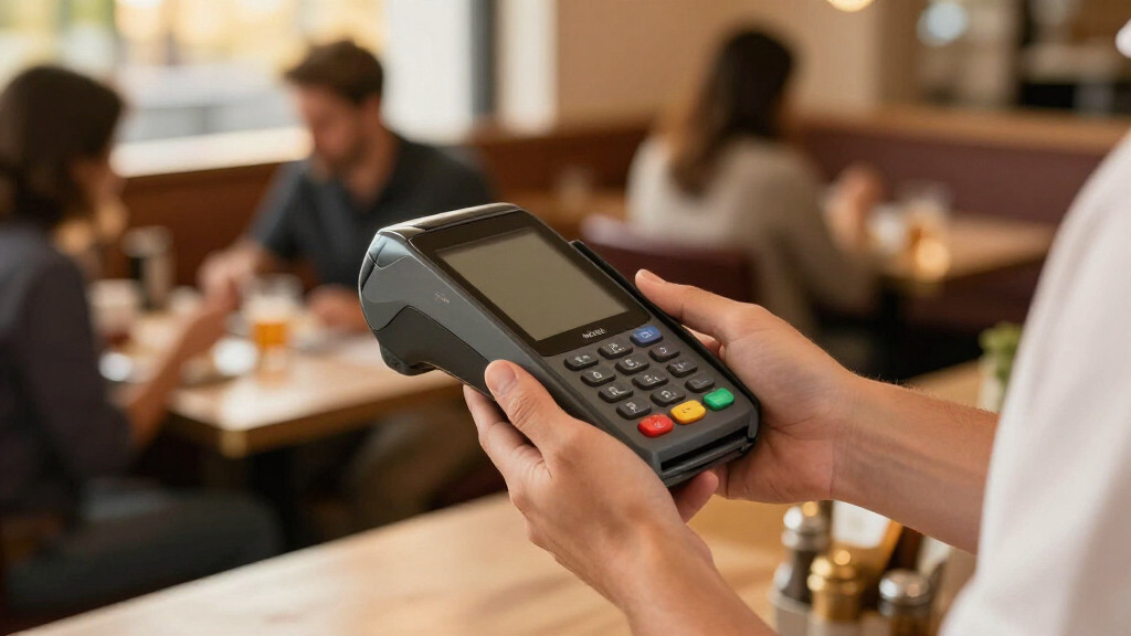 Handheld POS terminal for restaurants