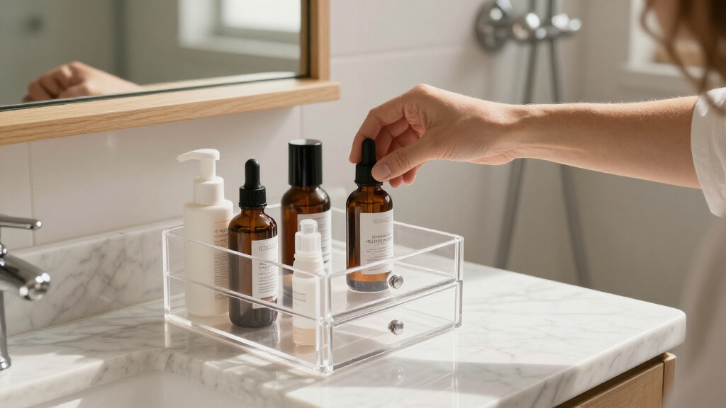 best acrylic skincare organizer with drawers