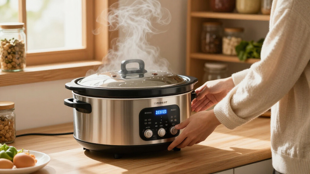 programmable slow cooker with locking lid