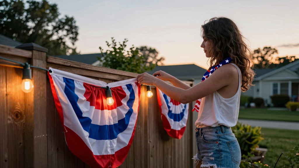 patriotic outdoor string lights