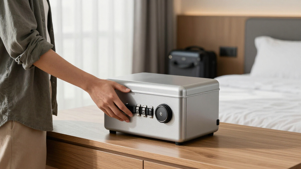 portable travel safes for hotels on amazon