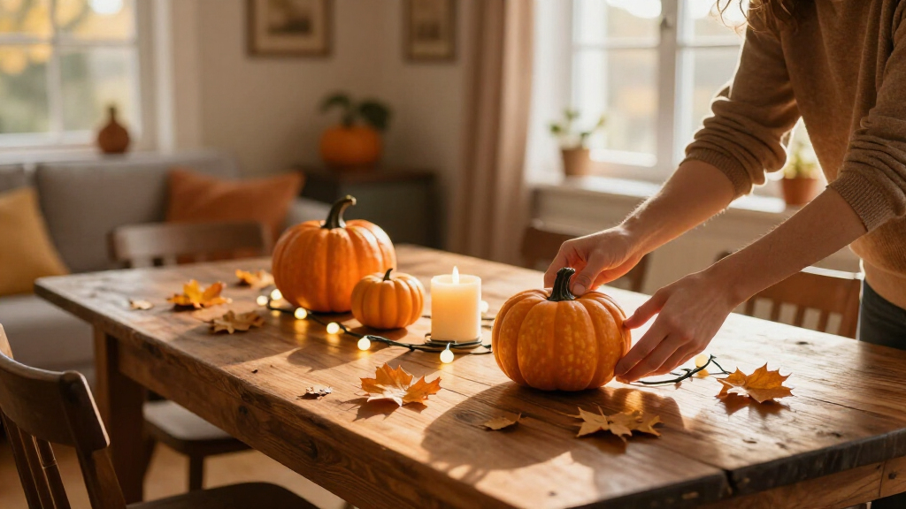 fall-themed Halloween home decor