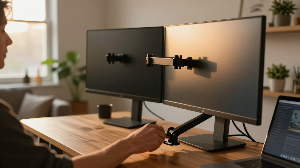 dual monitor arms