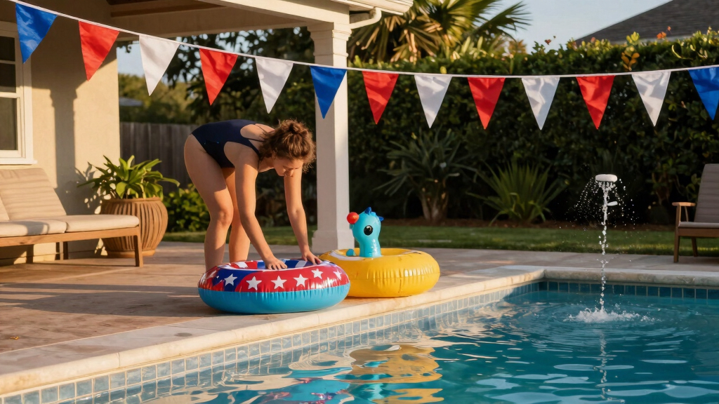 patriotic pool party decorations