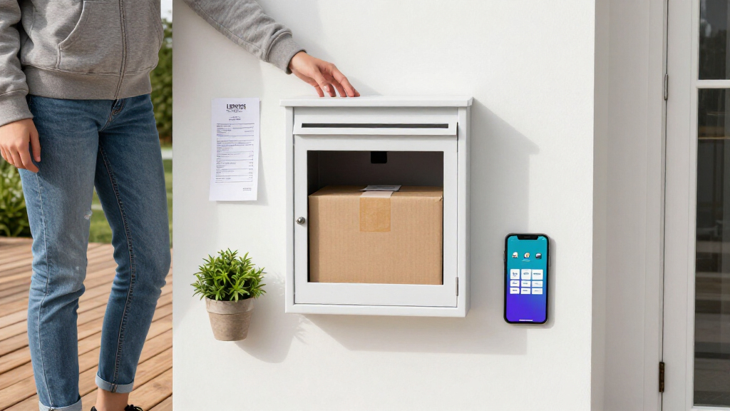 lockable parcel drop box for home