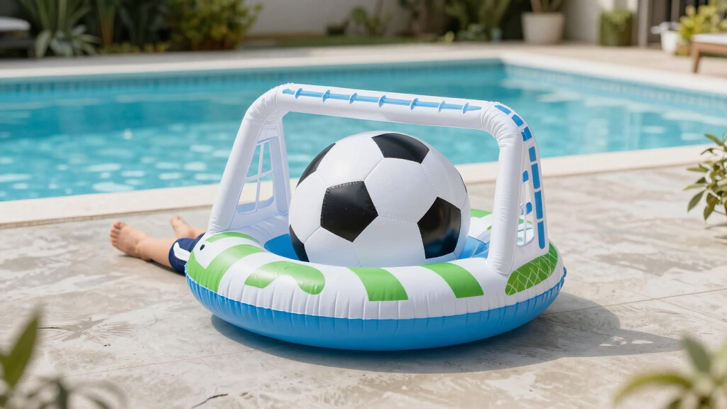 soccer-themed pool floats